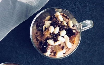 Snickersinspirert chiapudding