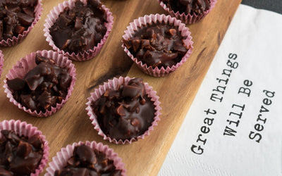 Mandel- og aprikostopper med ingefærsjokolade