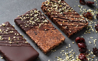 Proteinbarer med tørkede bær