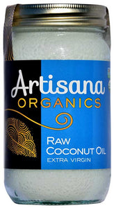 Økologisk kokosnøttolje (kaldpresset), Artisana,  414 ml.