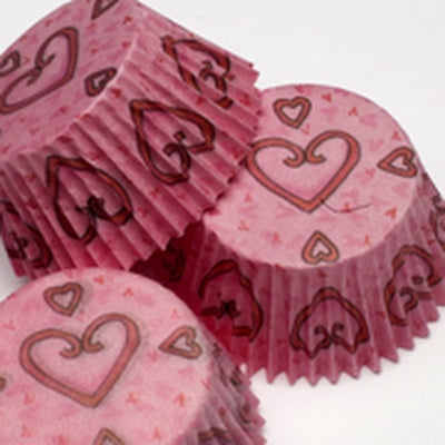 Mini muffins m/hjerter, 100 stk.